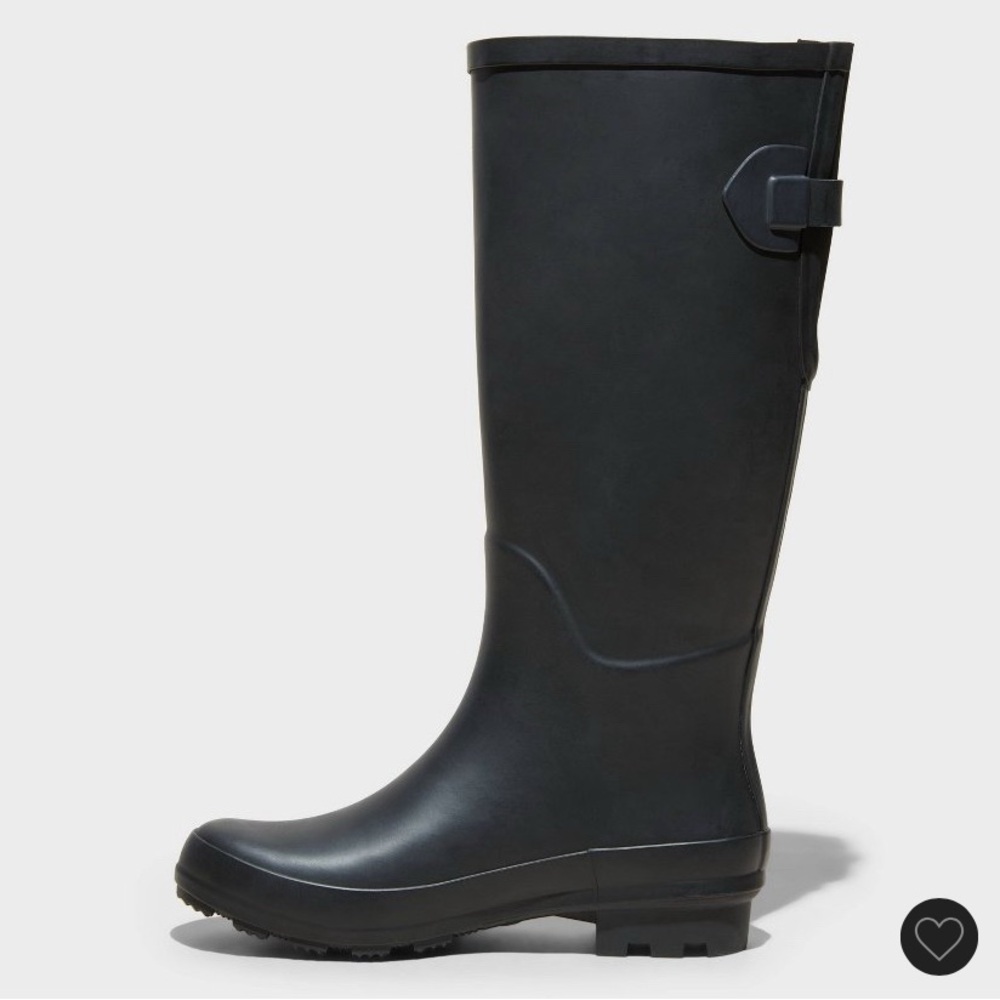 Women River Tall Rain Waterproof Boots Blck size 8 - Picture 2 of 9